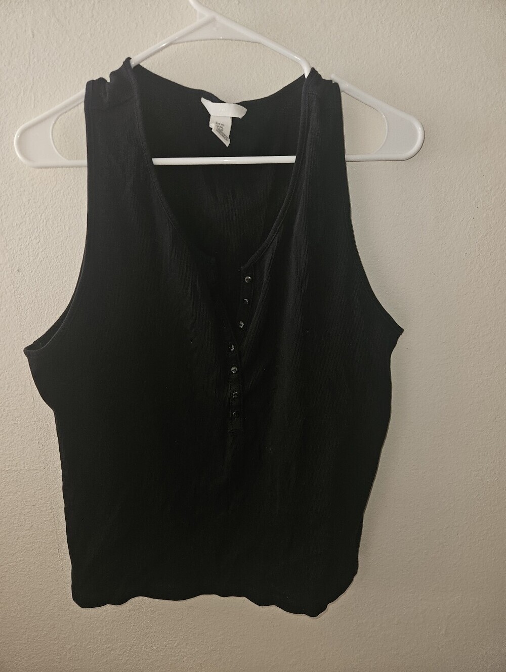 H & M Womans Black Tank Top Size Xl
